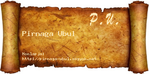 Pirnaga Ubul névjegykártya